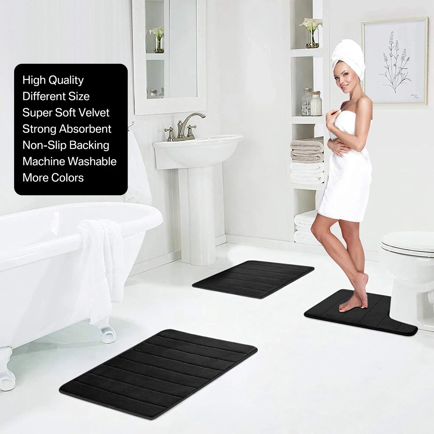 Memory Foam Bathroom Rug