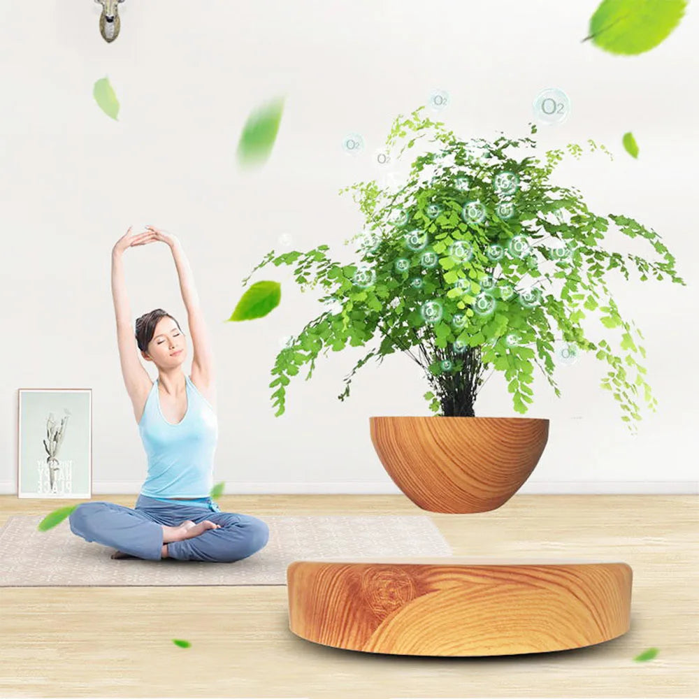 Levitating Air Bonsai Pot planters Magnetic Suspension Floating Pot Potted Plant Home Without Plants
