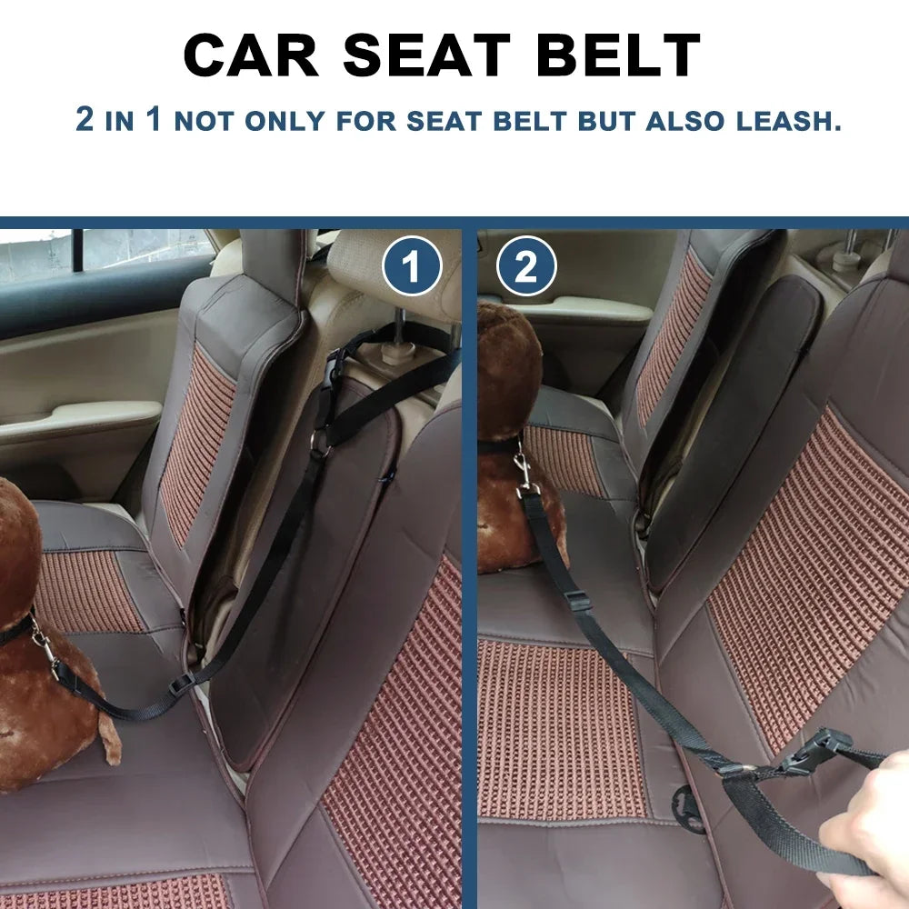 Pet Car Seat Leash Backseat Safety Belt Adjustable Dogs Harness Collar Pet Accessories