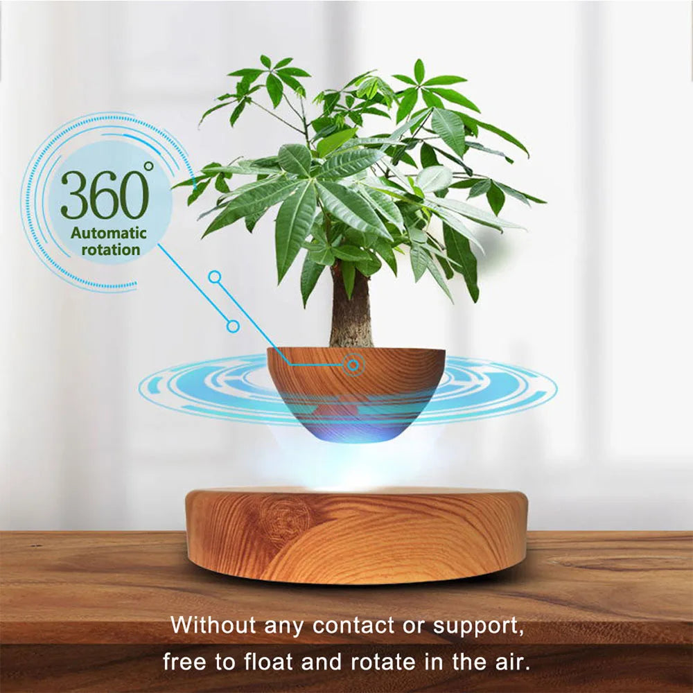 Levitating Air Bonsai Pot planters Magnetic Suspension Floating Pot Potted Plant Home Without Plants