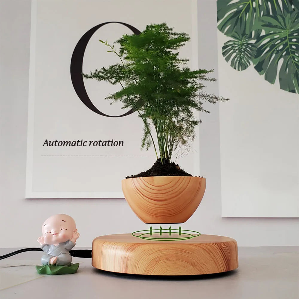 Levitating Air Bonsai Pot planters Magnetic Suspension Floating Pot Potted Plant Home Without Plants