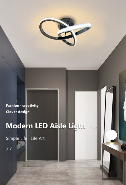 Small Modern LED Ceiling Light 2 Rings Creative Design Ceiling Lamp - shoplunaa.co
