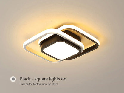Small Modern LED Ceiling Light 2 Rings Creative Design Ceiling Lamp - shoplunaa.co