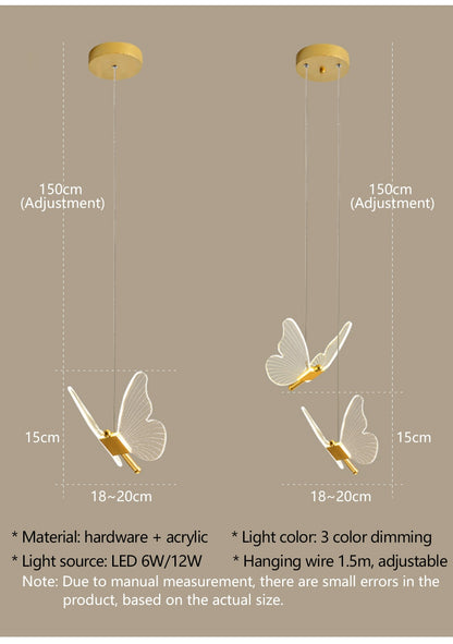 Butterfly Led Pendant Lights