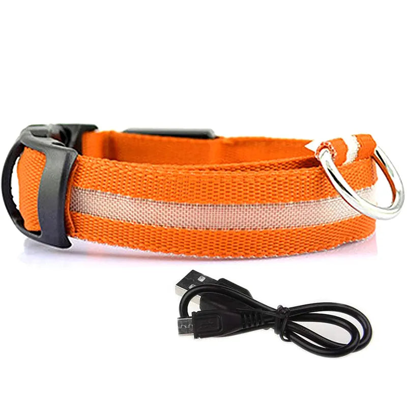 Adjustable Dog Night Light Collar for Pets - shoplunaa.co