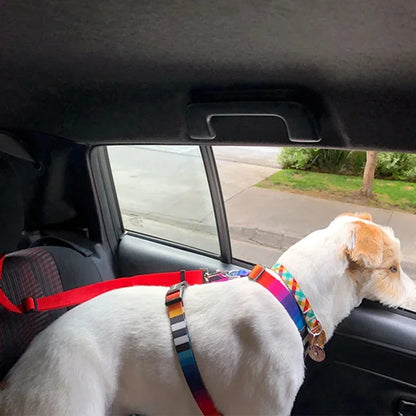 Pet Car Seat Leash Backseat Safety Belt Adjustable Dogs Harness Collar Pet Accessories