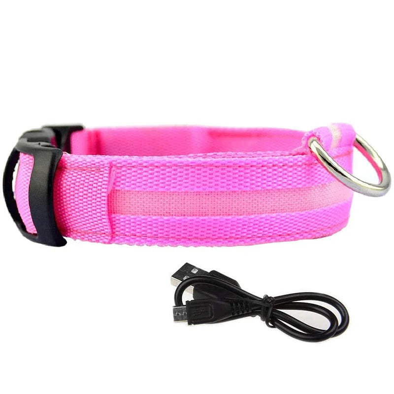 Adjustable Dog Night Light Collar for Pets - shoplunaa.co