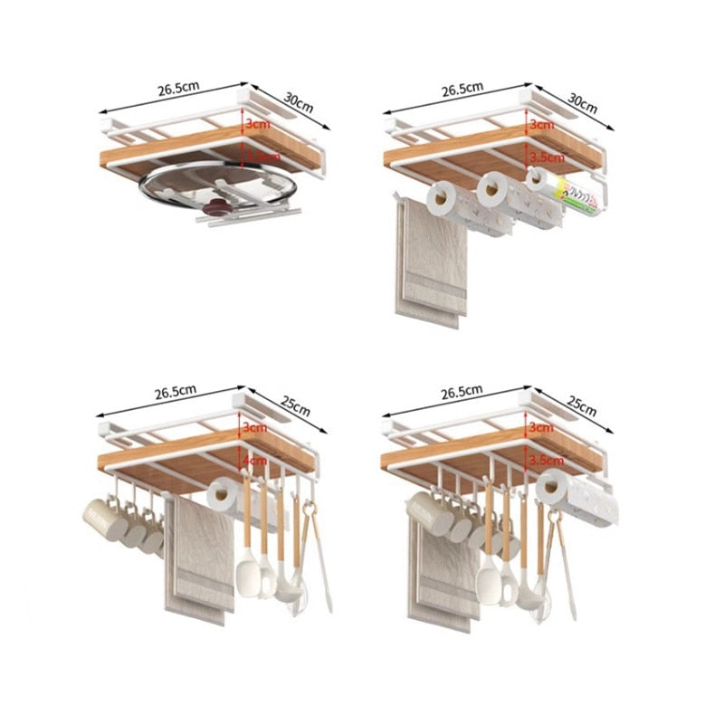 Kitchen Cabinet Under Shelf Chopping Board Pot Cover Holder