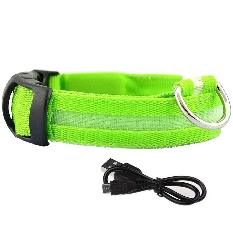 Adjustable Dog Night Light Collar for Pets - shoplunaa.co