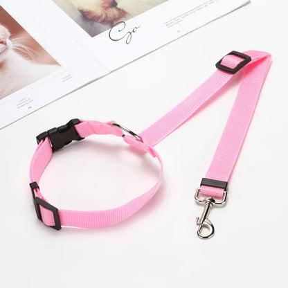 Pet Car Seat Leash Backseat Safety Belt Adjustable Dogs Harness Collar Pet Accessories
