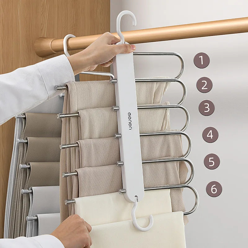 Multi-functional 6 in 1 Pants Hanger