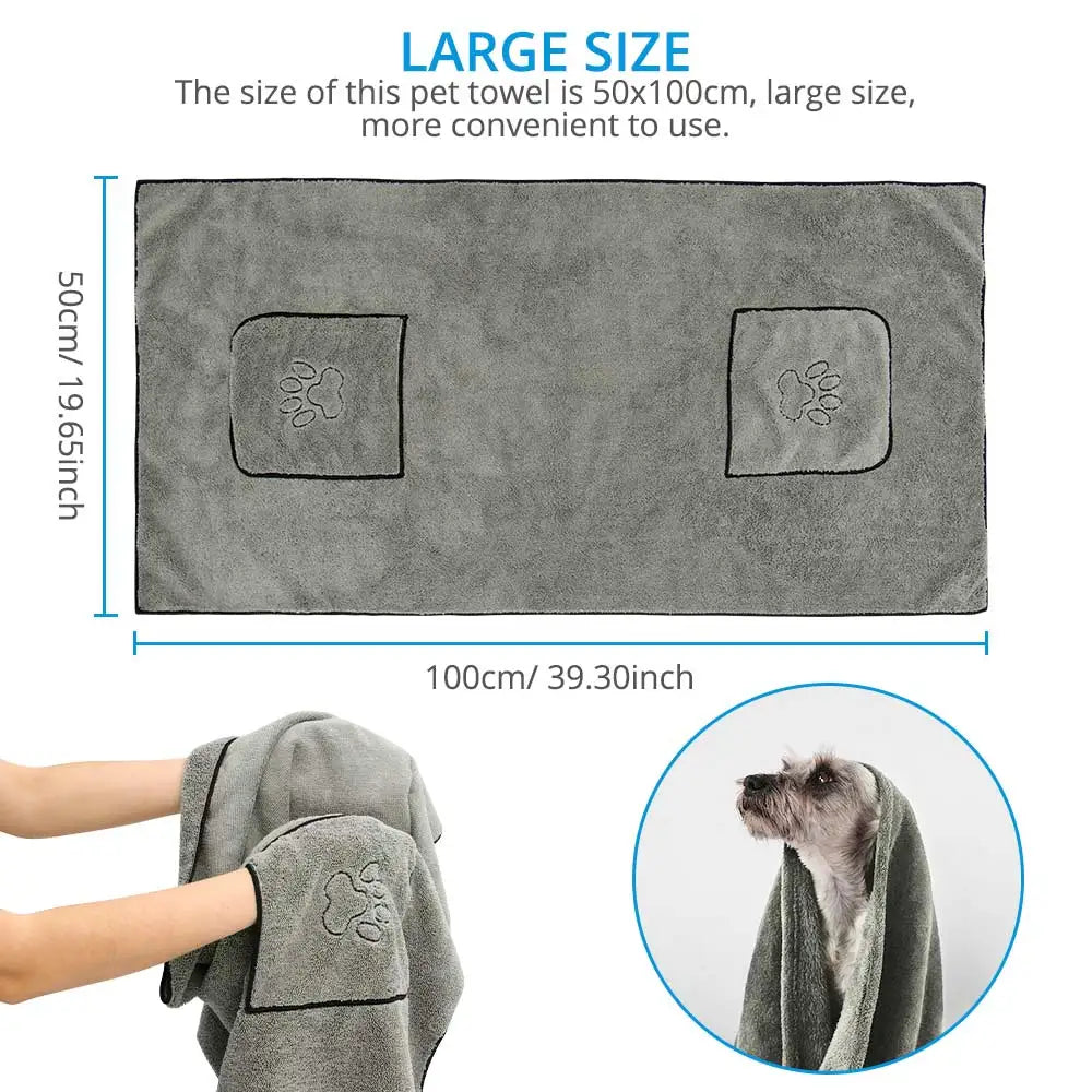 Super Absorbent Big Puppy Pet Towel