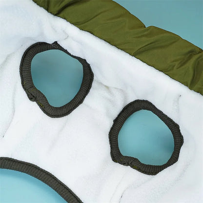 Large Dog Jacket With Harness Winter Warm Dog Clothes