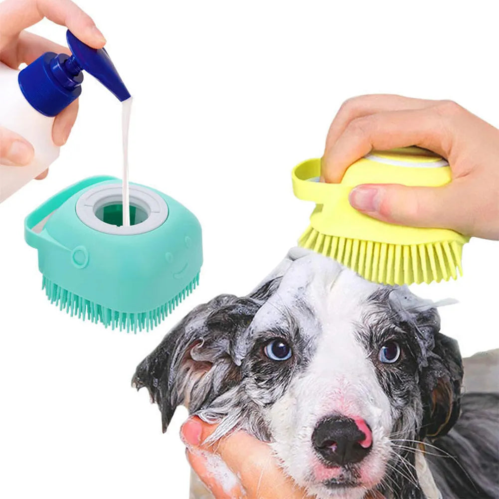 Bathroom Bath Massage Gloves Brush Soft Safety Silicone Pet Accessories - shoplunaa.co