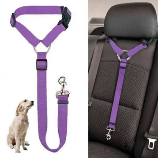 Pet Car Seat Leash Backseat Safety Belt Adjustable Dogs Harness Collar Pet Accessories